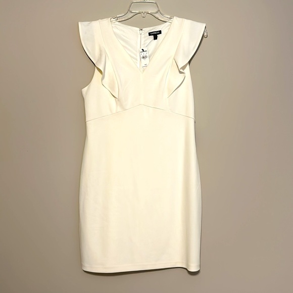 Off white sleeveless midi dress - Picture 2 of 3